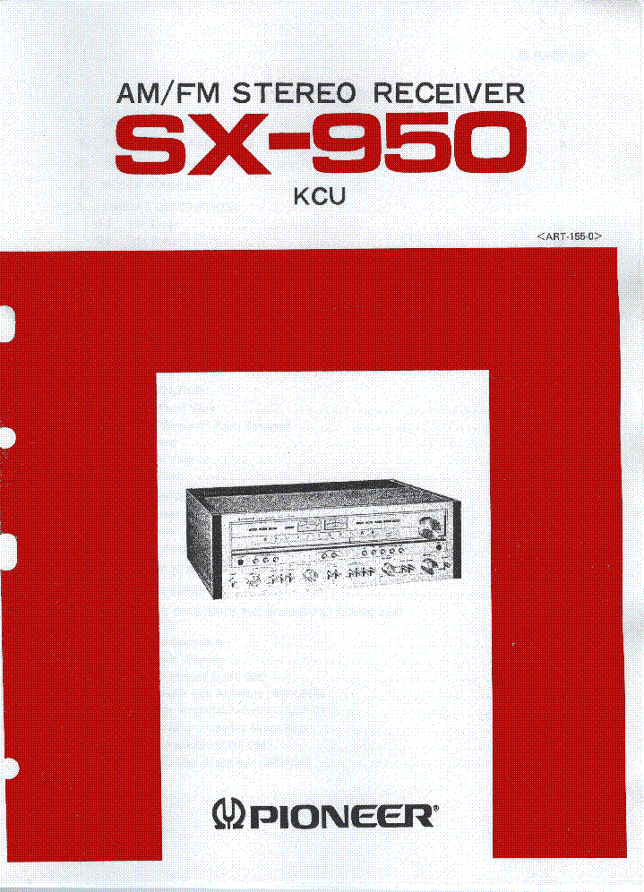 PIONEER SX-950 service manual (1st page)