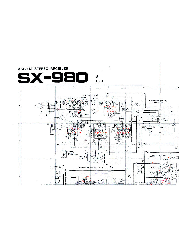 PIONEER SX-980 SCH service manual (1st page)