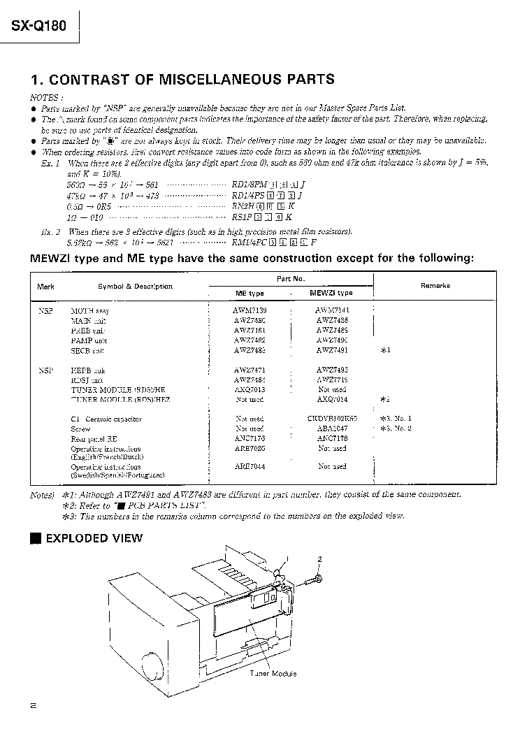 PIONEER SX-Q180 RRV1265 SM service manual (2nd page)