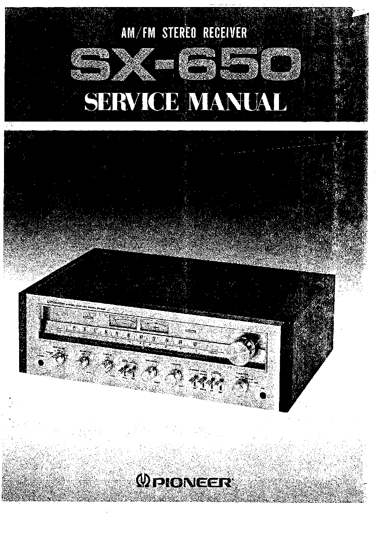 PIONEER SX650 service manual (1st page)