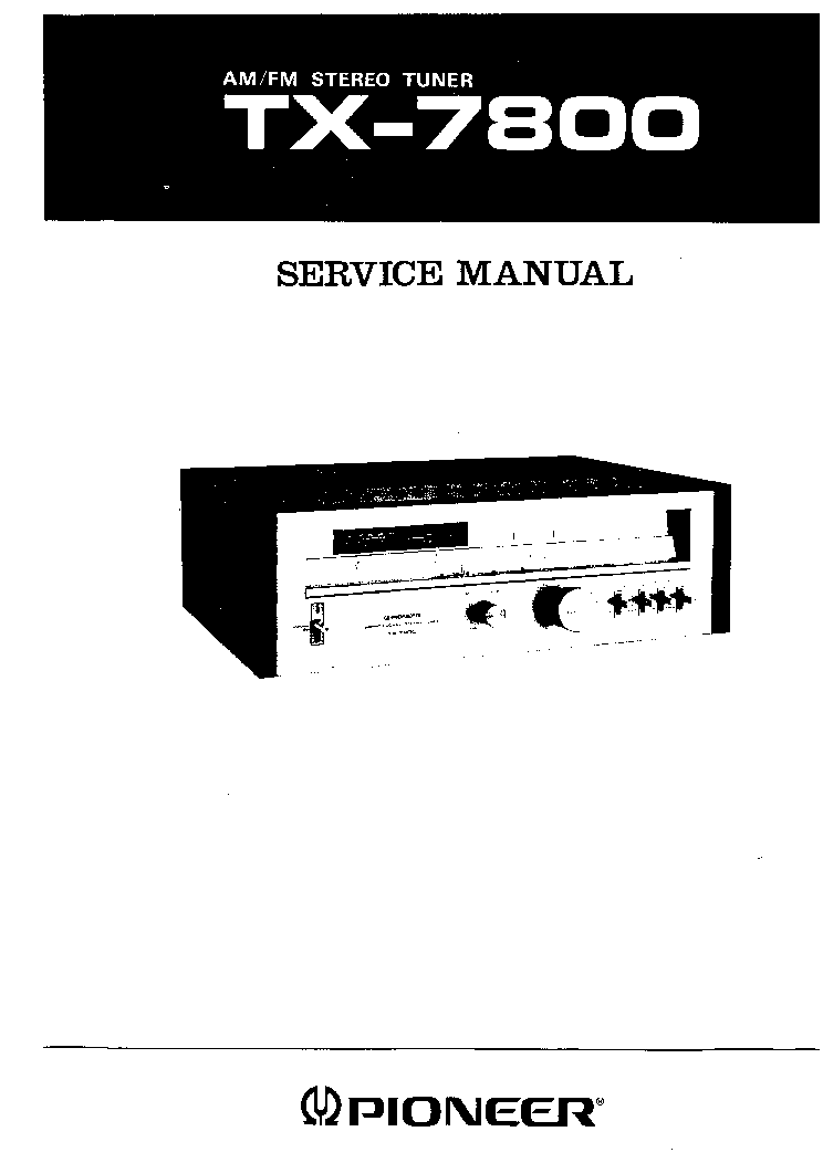PIONEER TX-7800 service manual (1st page)