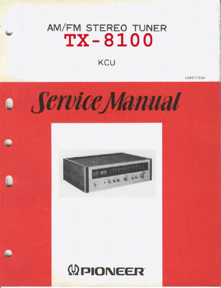 PIONEER TX-8100 SM 2 service manual (1st page)