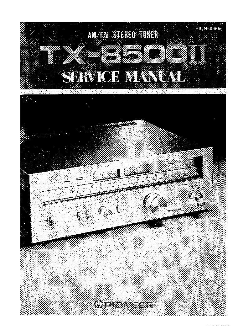 PIONEER TX-8500 II SERVICE MANUAL service manual (1st page)