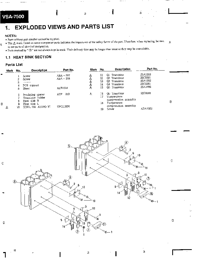 PIONEER VSA-7500 SM service manual (2nd page)