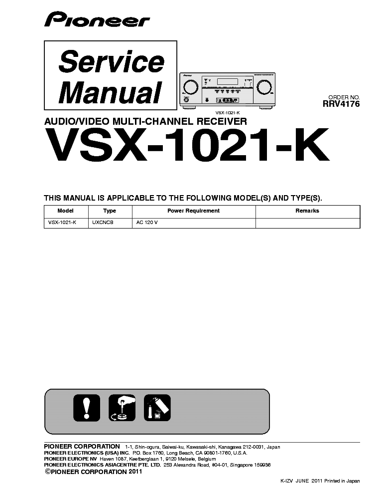 PIONEER VSX-1021-K SM service manual (1st page)