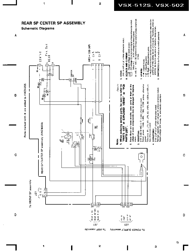 PIONEER VSX-502-KU 512-KU-S AV STEREO RECEIVER CENTER SPEAKER ARP2724 SM service manual (2nd page)