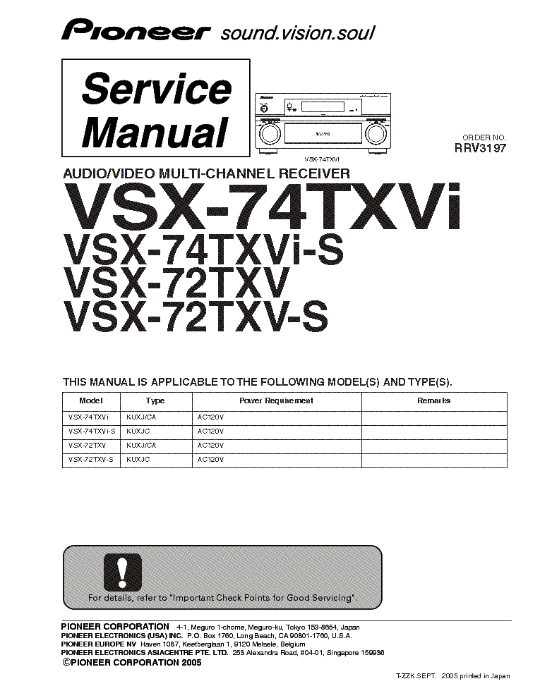 PIONEER VSX-74TXVI SM service manual (1st page)