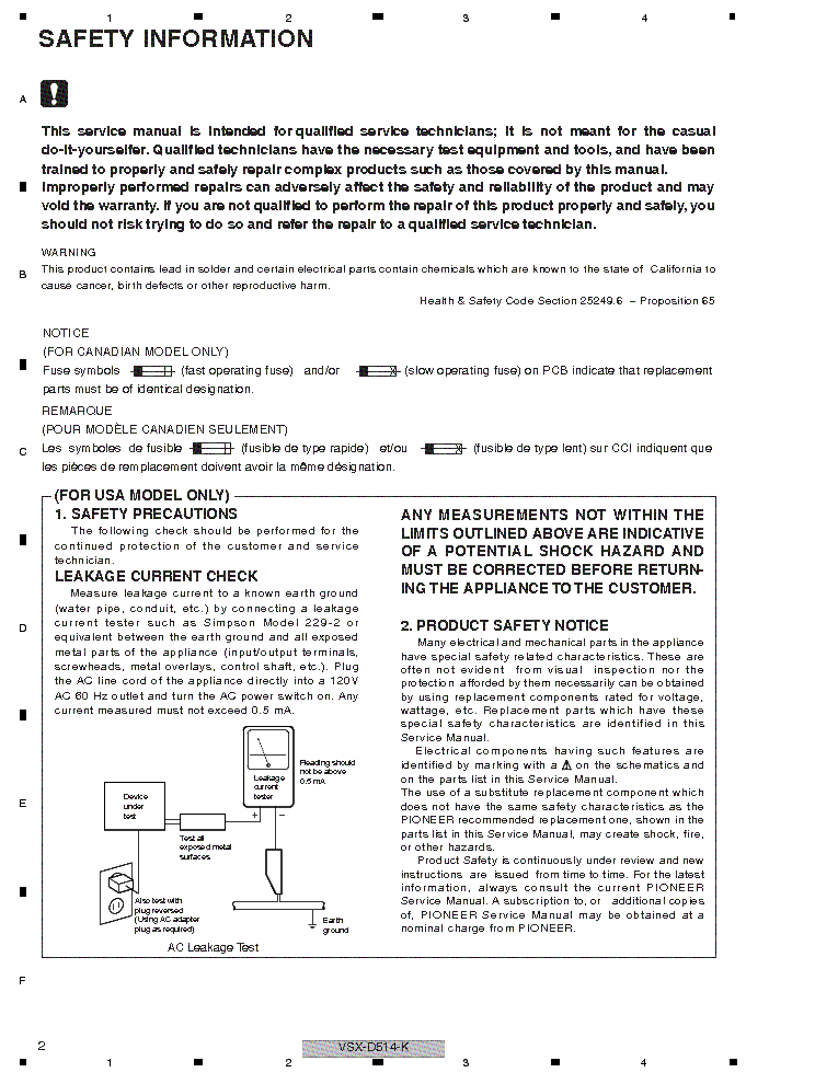 PIONEER VSX-D514-K-S RRV2936 SM service manual (2nd page)
