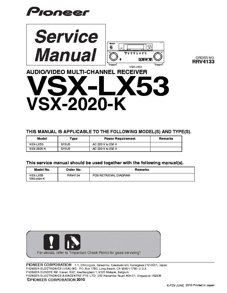 PIONEER VSX-LX53 2020-K SM service manual (1st page)
