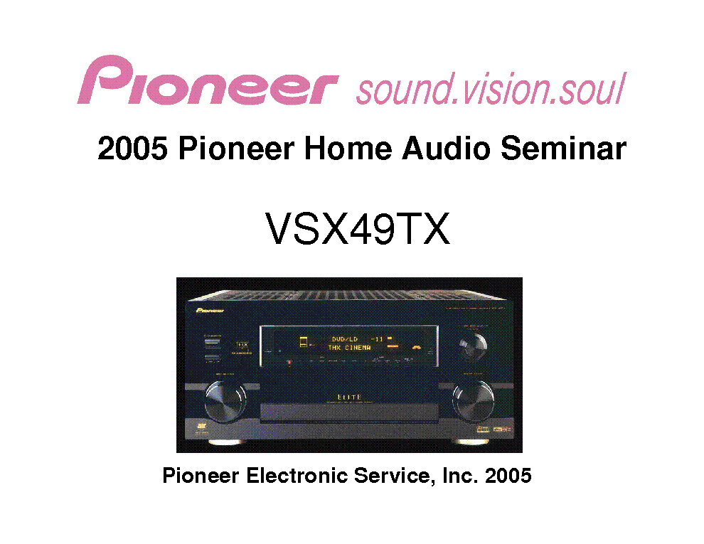 PIONEER VSX49TX 2005 SM service manual (1st page)