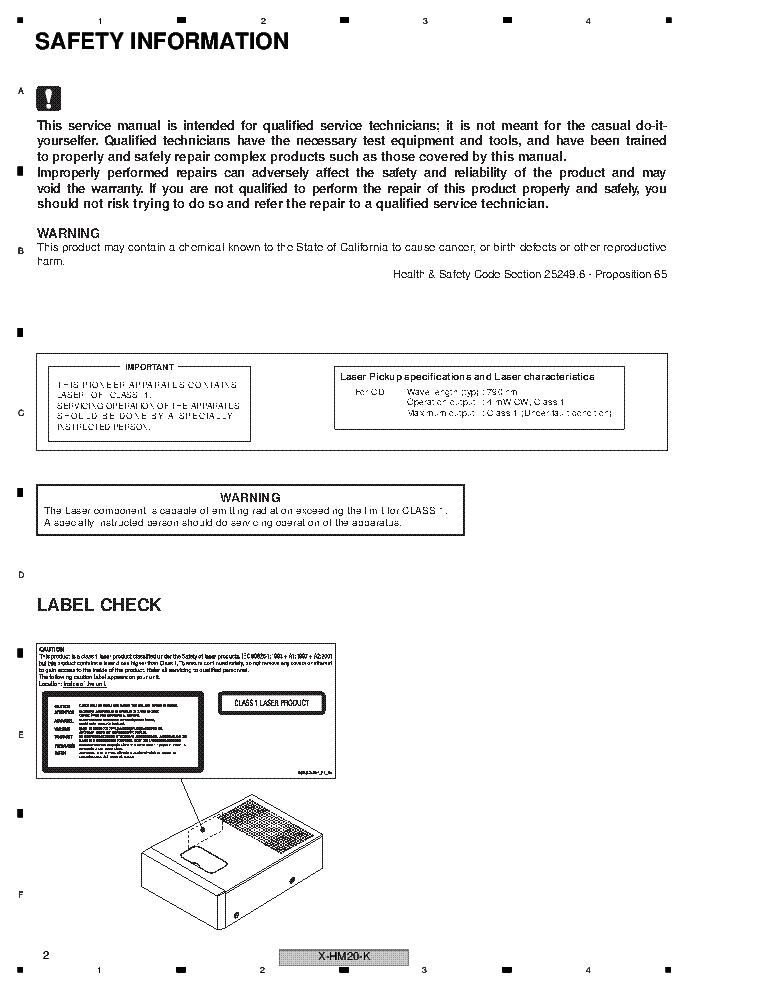 PIONEER X-HM10 X-HM20 SM service manual (2nd page)