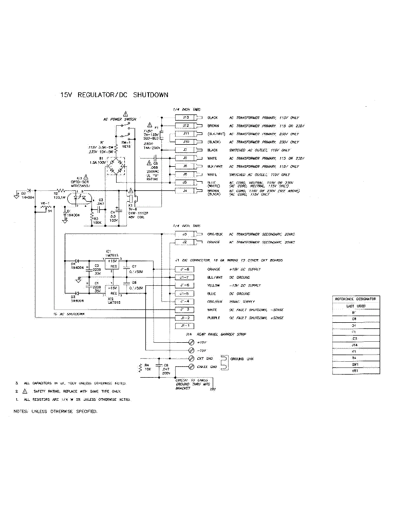 QSC A2150 SCHEMATIC service manual (1st page)