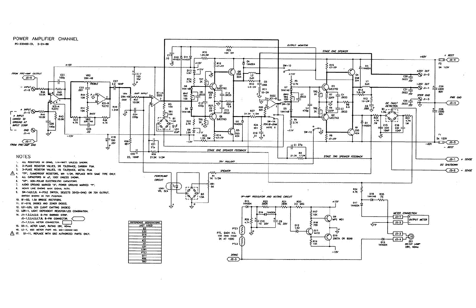 QSC A2300 SCHEMATIC service manual (1st page)