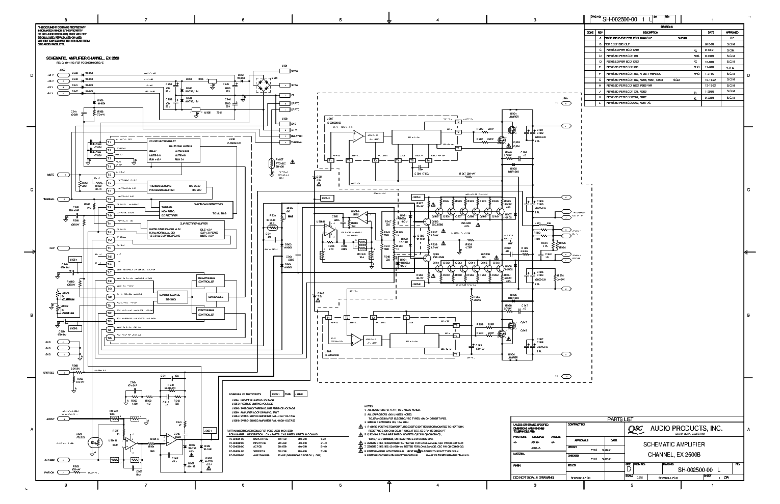 QSC EX-2500B REV.A SCH service manual (1st page)