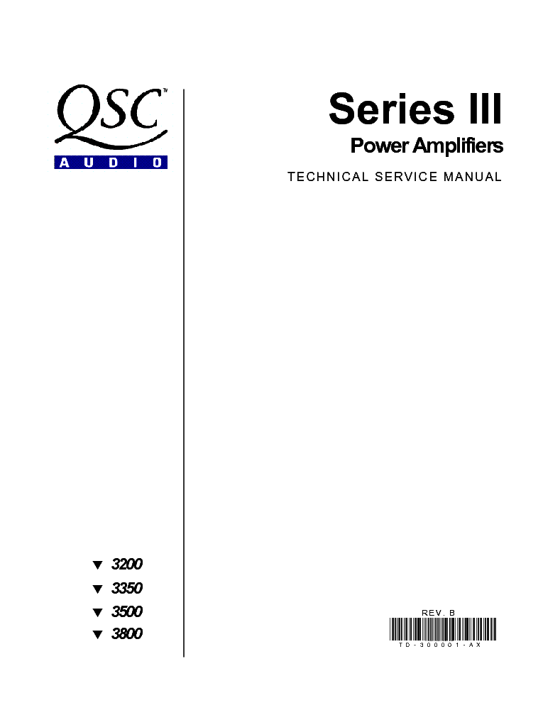 QSC GX3 SH TS SCH Service Manual download, schematics, eeprom, repair