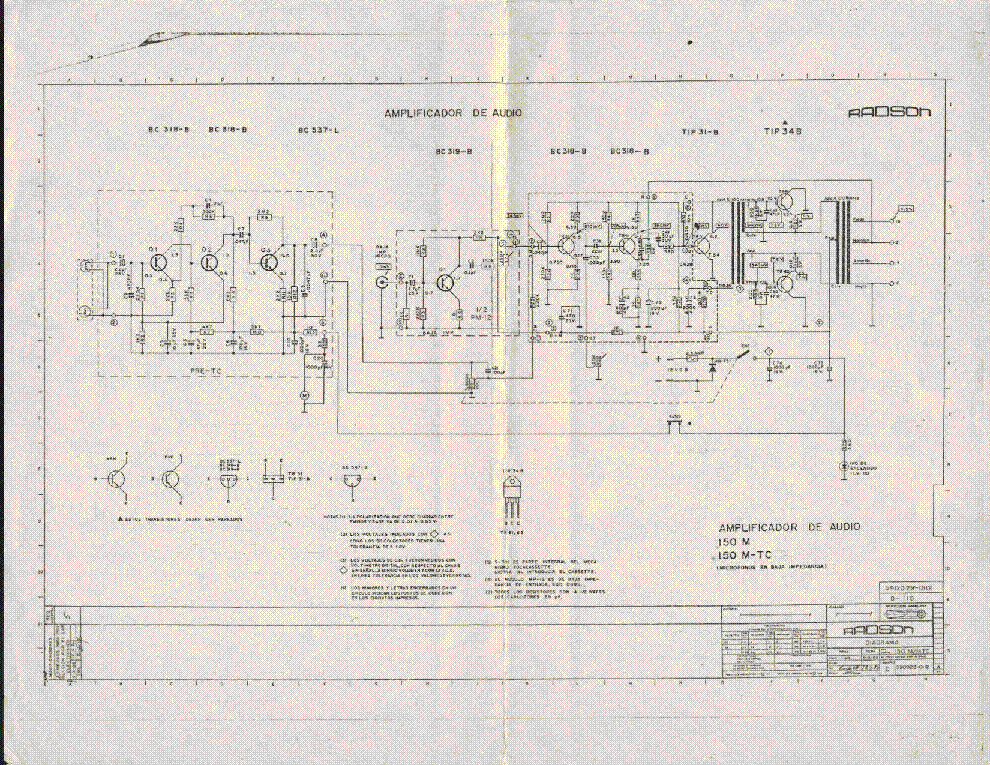 RADSON AMP 150 M 150 MTC Service Manual download, schematics, eeprom,  repair info for electronics experts