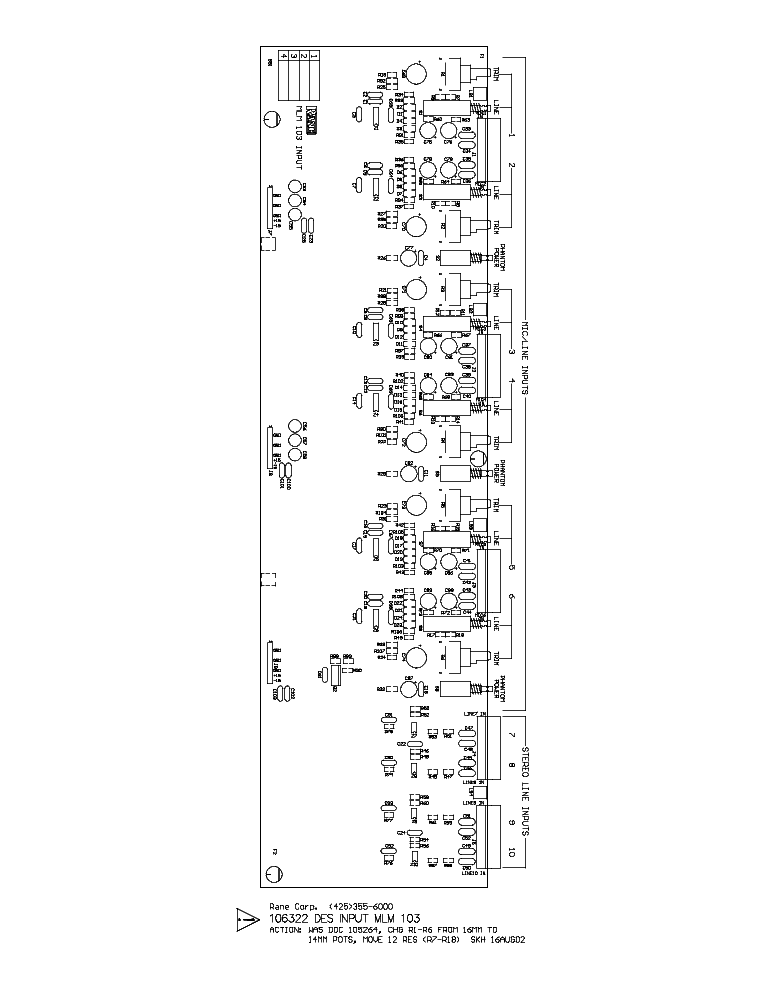RANE MLM103SC service manual