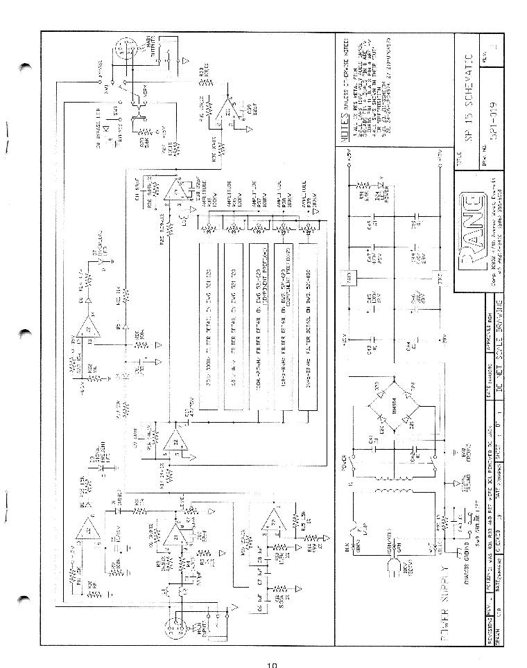 RANE SP15 SCH service manual