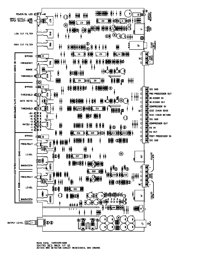 RANE VP12 Service Manual download, schematics, eeprom, repair info