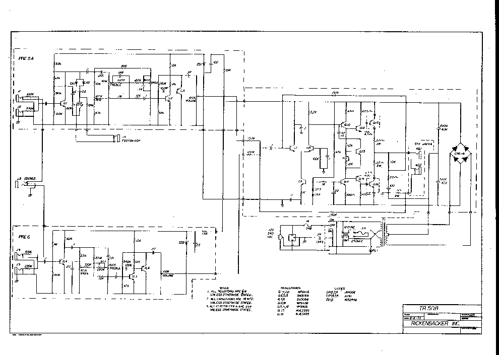 RICKENBACKER M11 Service Manual download, schematics, eeprom, repair ...