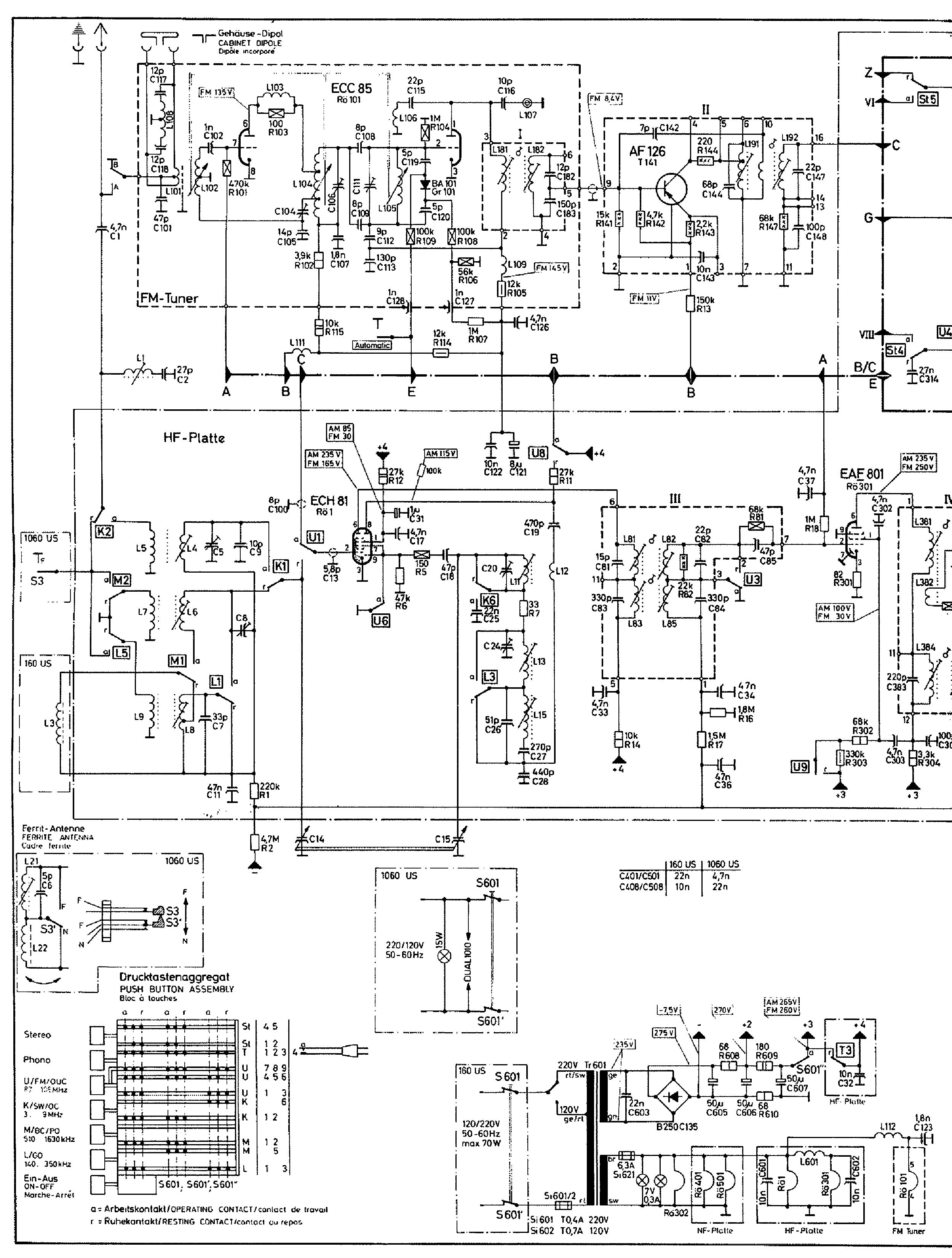 SABA 160US service manual