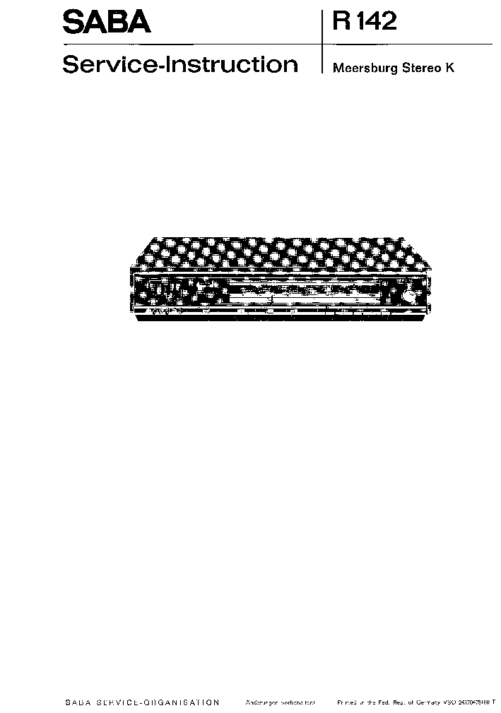 SABA MEESBURG STEREO K SM service manual