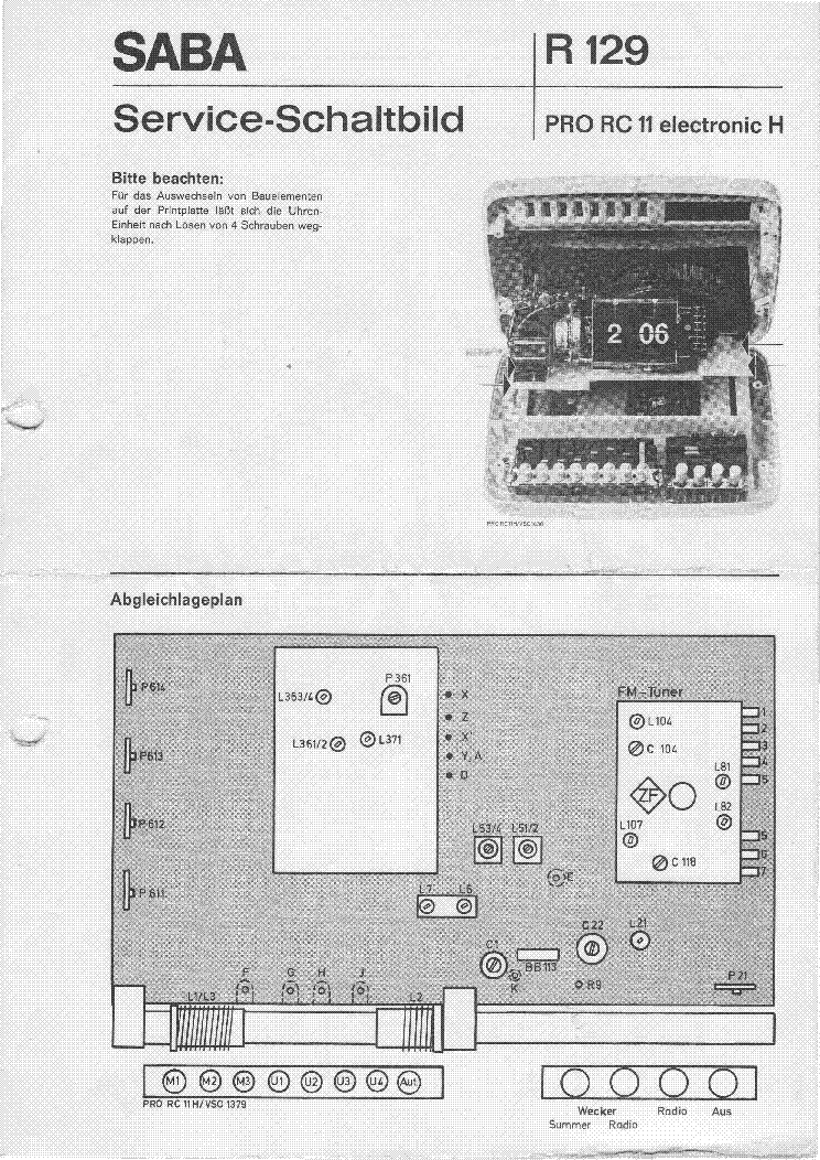 SABA PRORC11 SM service manual (1st page)