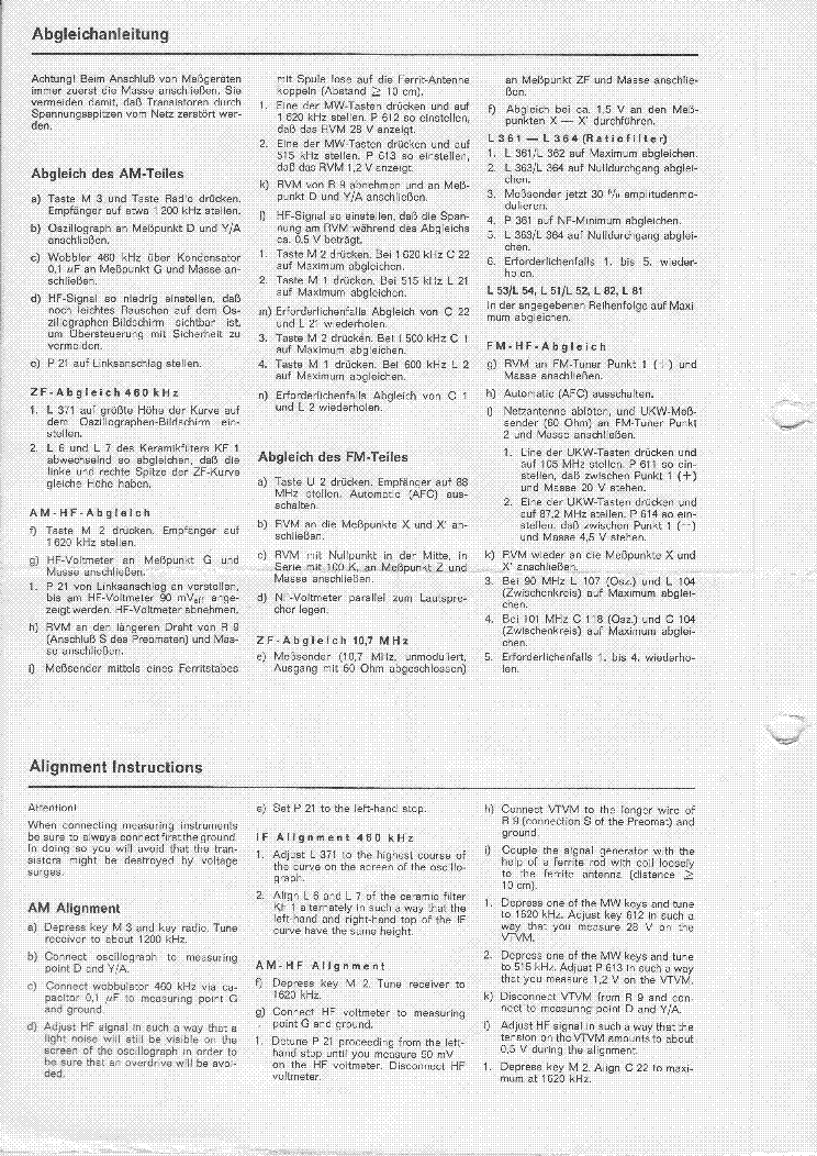 SABA PRORC11 SM service manual (2nd page)