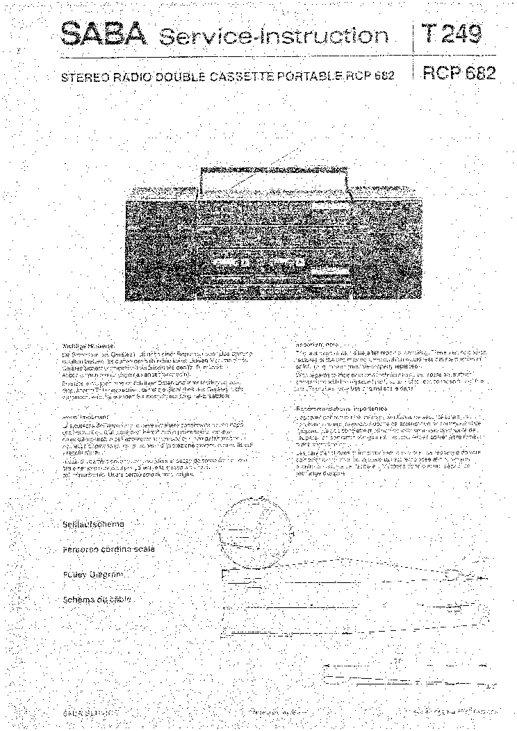 SABA RCP682 T249 SM service manual