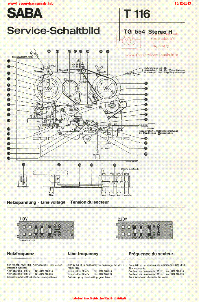 SABA TG554 STEREO-H service manual