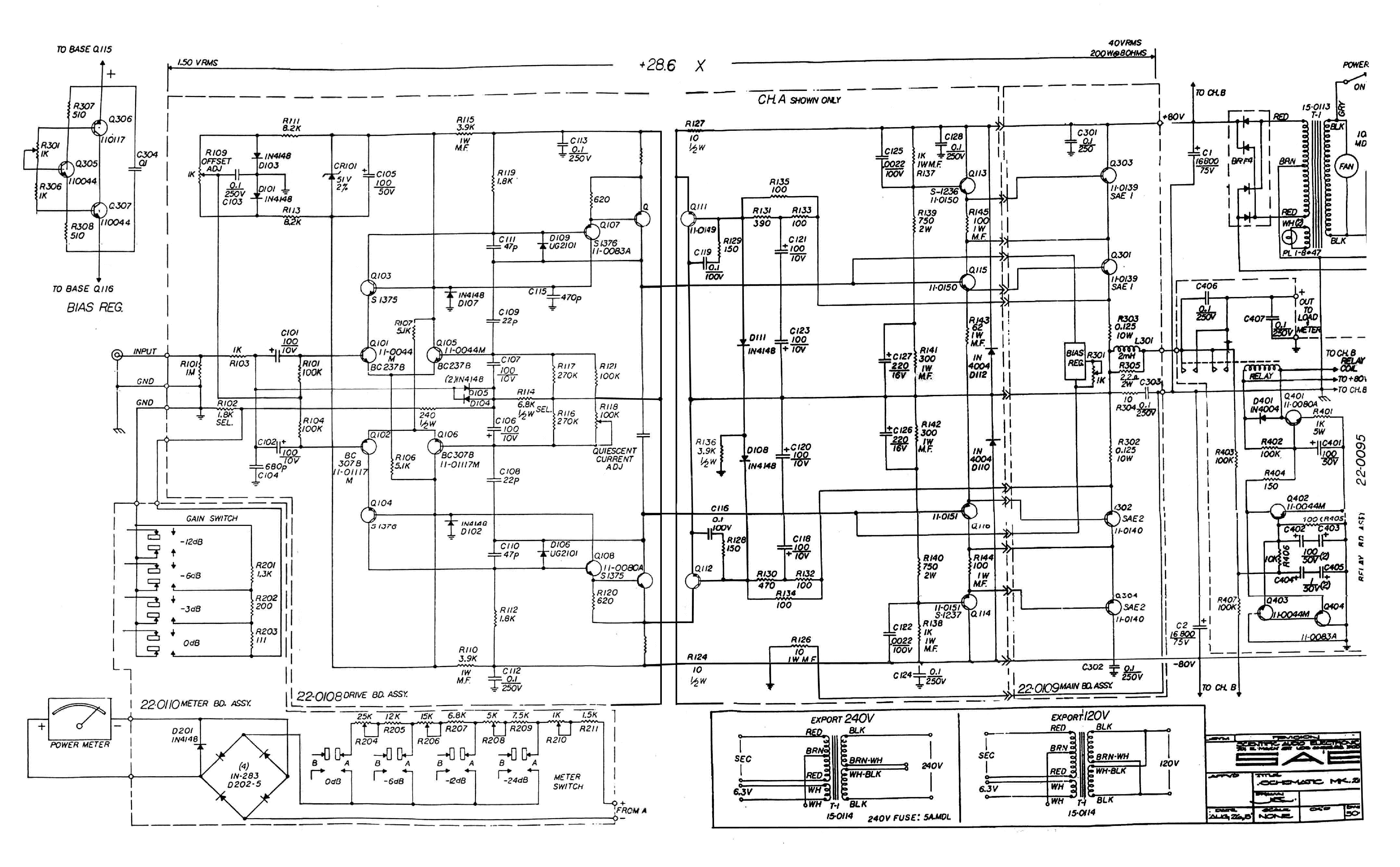 SAE MARK 2400 SCH Service Manual download, schematics, eeprom