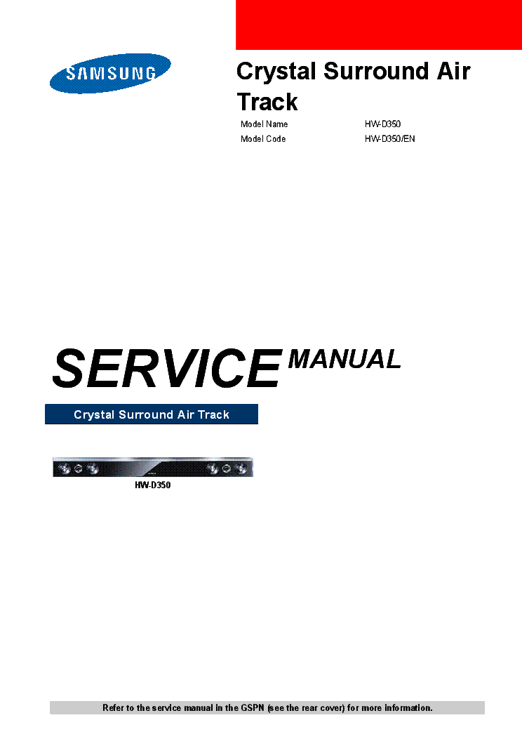 SAMSUNG HW-D350-EN service manual (1st page)