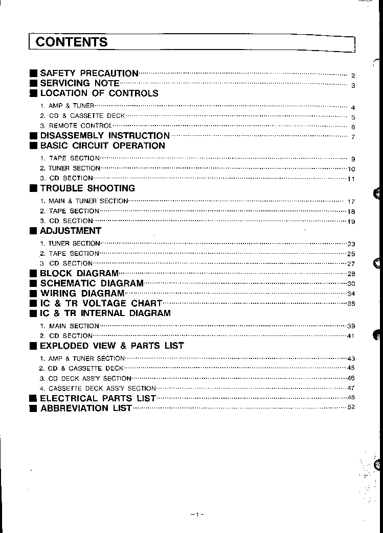 SAMSUNG MAX-430 service manual (2nd page)