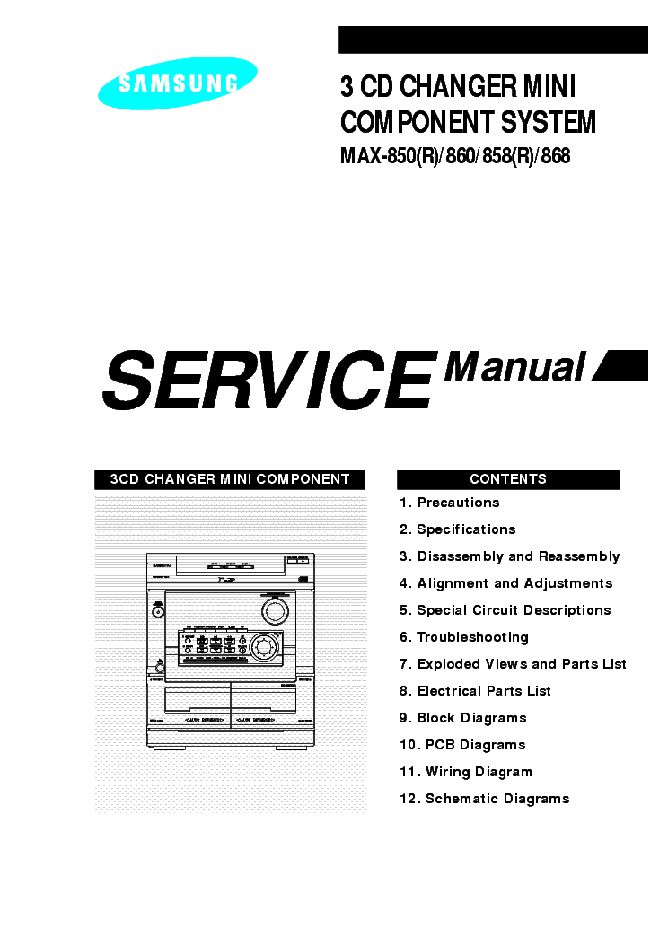 SAMSUNG MAX-850 858 860 868 service manual (1st page)
