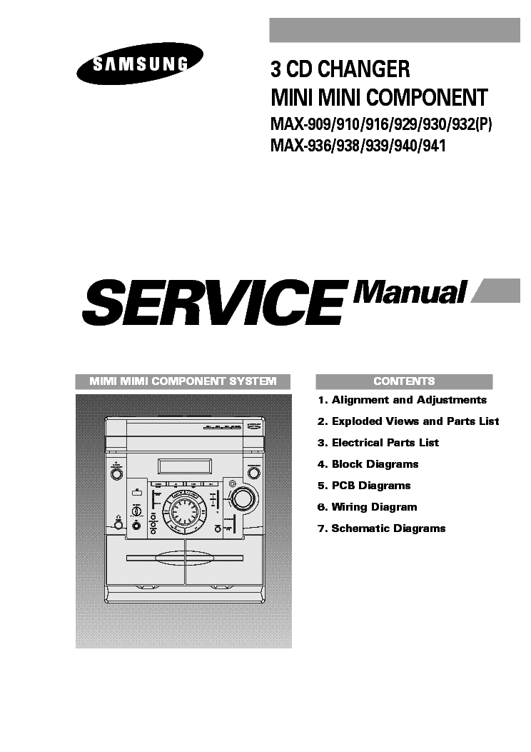 SAMSUNG MAX-909 TO 941 SM service manual (1st page)