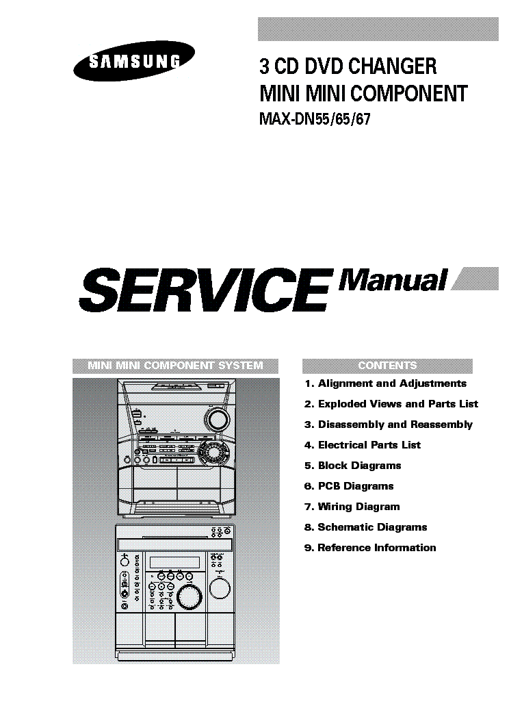 SAMSUNG MAX-DN55 65 67 service manual (1st page)