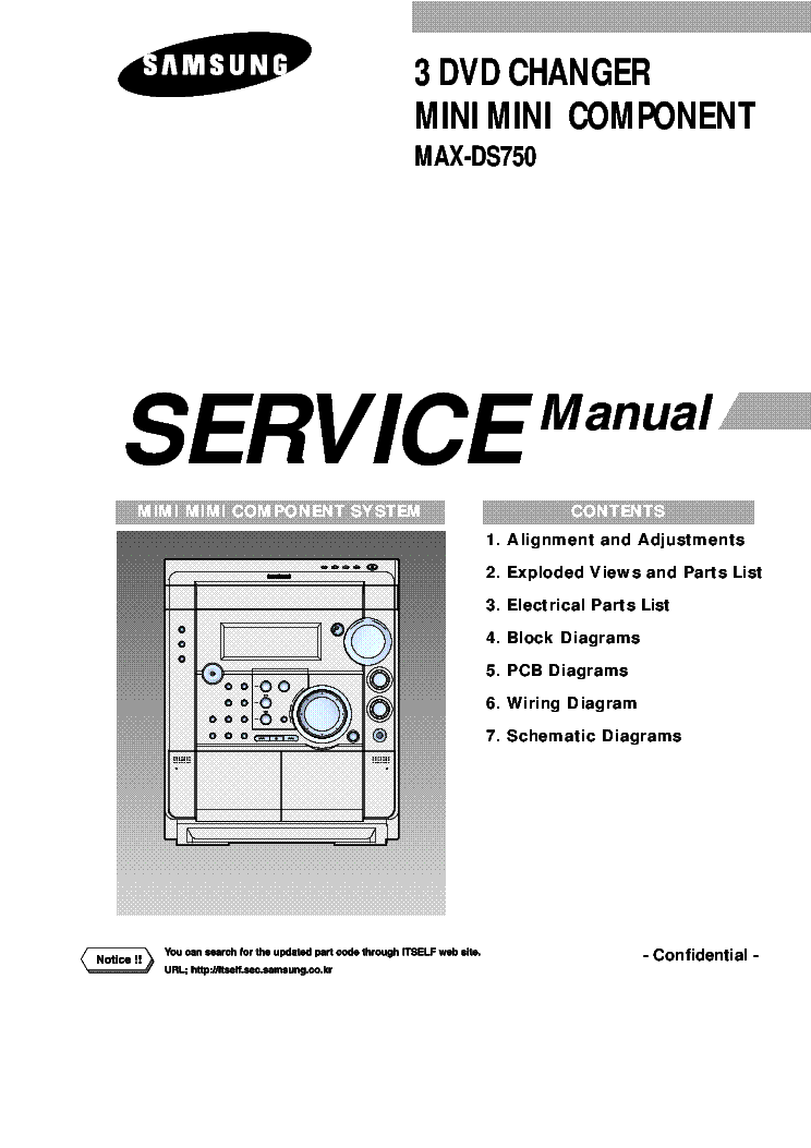 SAMSUNG MAX-DS750 SM service manual (1st page)