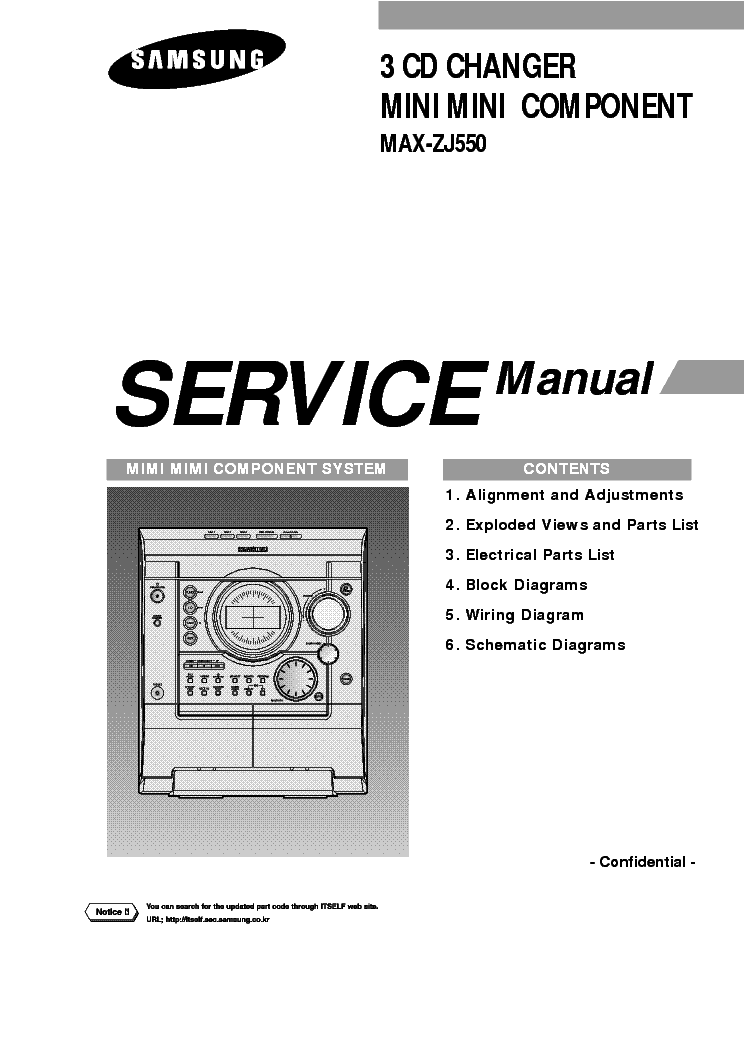 SAMSUNG MAX-ZJ550 SM service manual (1st page)