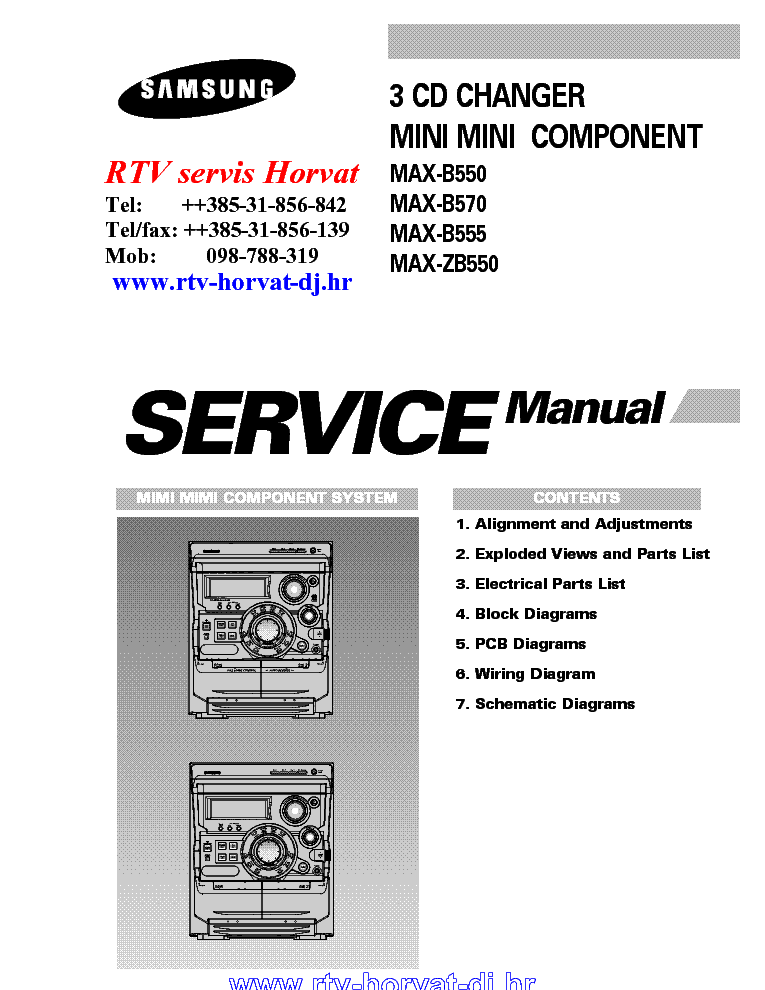 SAMSUNG MAXB555 MAXZB550 service manual (1st page)