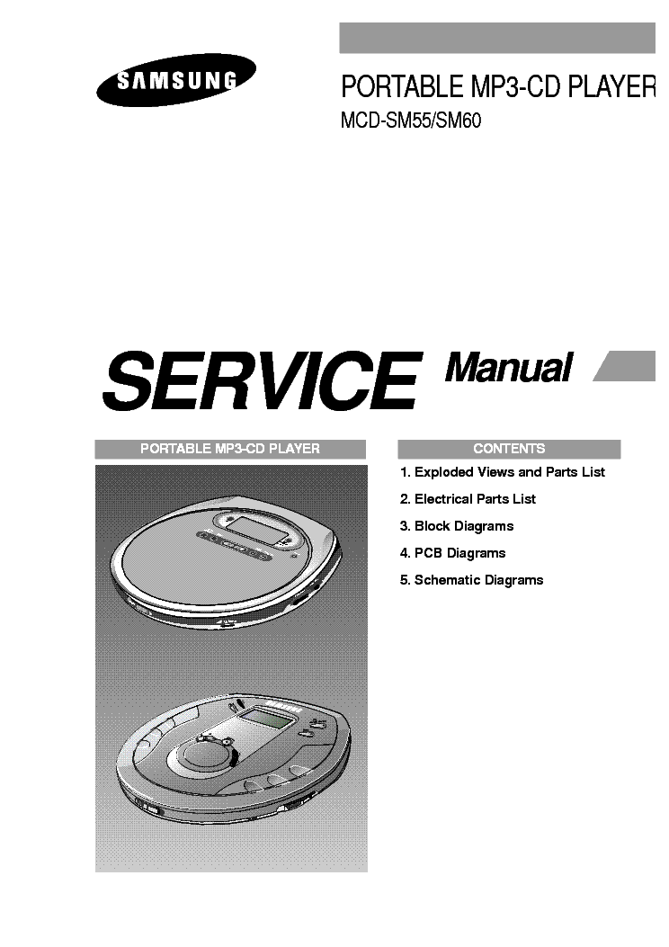 SAMSUNG MCD-SM55 SM60 service manual (1st page)