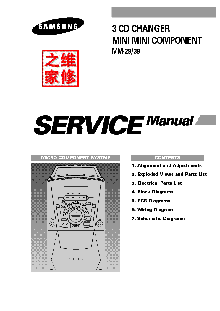 SAMSUNG MM-29 39 SM 1 service manual (1st page)