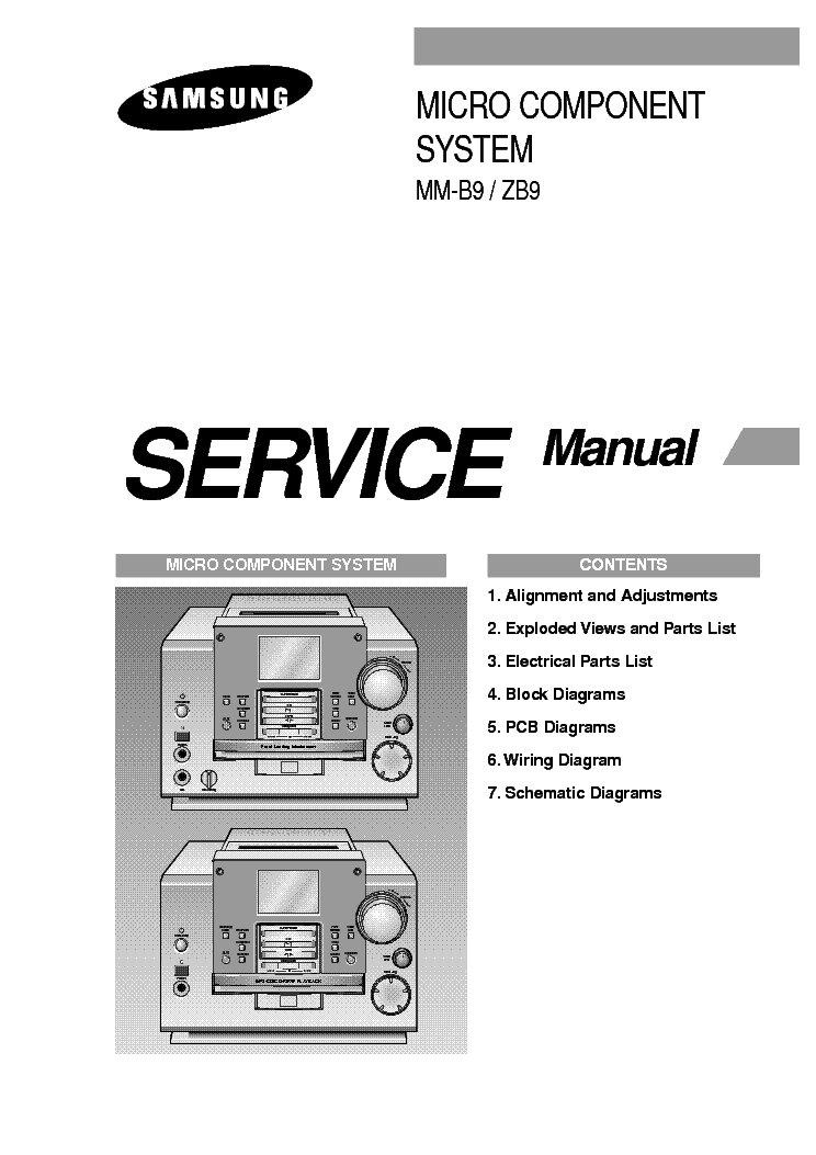 SAMSUNG MM-B9 ZB9 service manual (1st page)