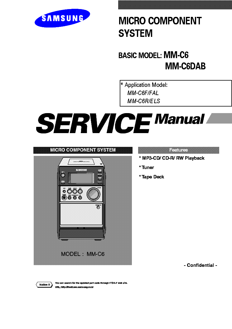 SAMSUNG MM-C6 C6DAB SM service manual (1st page)