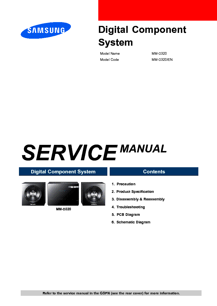 SAMSUNG MM-D320-EN service manual (1st page)