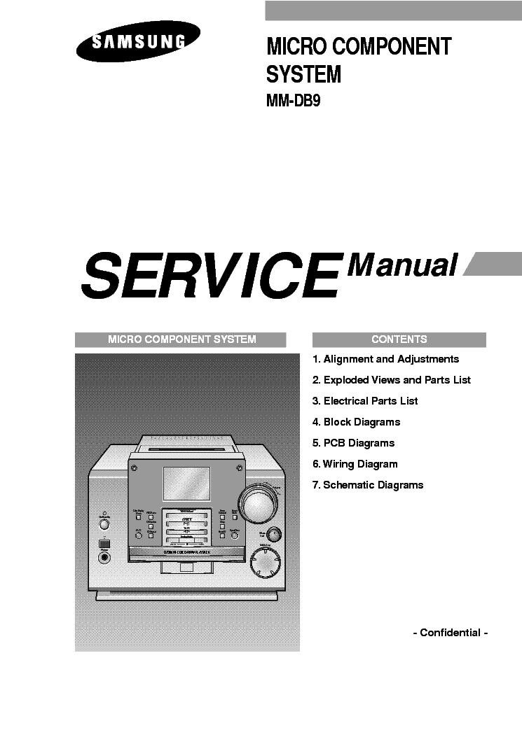 SAMSUNG MM-DB9 SM service manual (1st page)