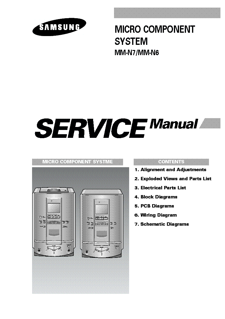 SAMSUNG MM-N6 N7 SM service manual (1st page)