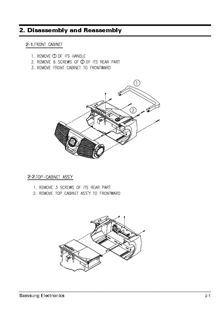 SAMSUNG RCD-M50 M50B M55 M55G service manual (2nd page)