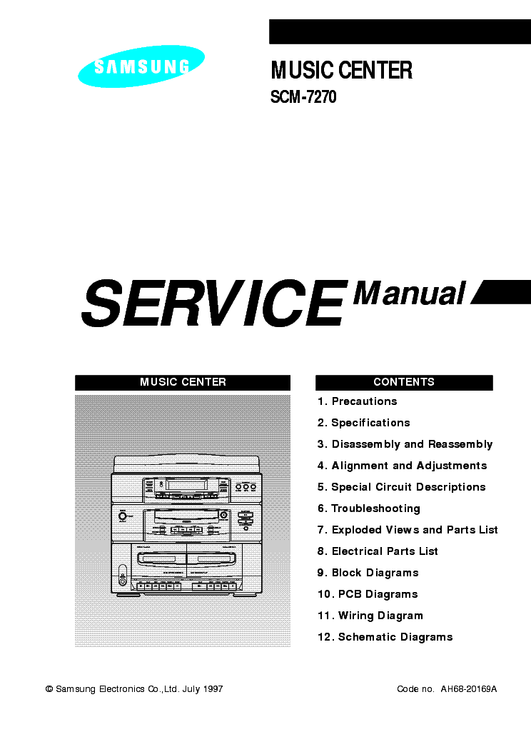 SAMSUNG SCM-7270 service manual (1st page)