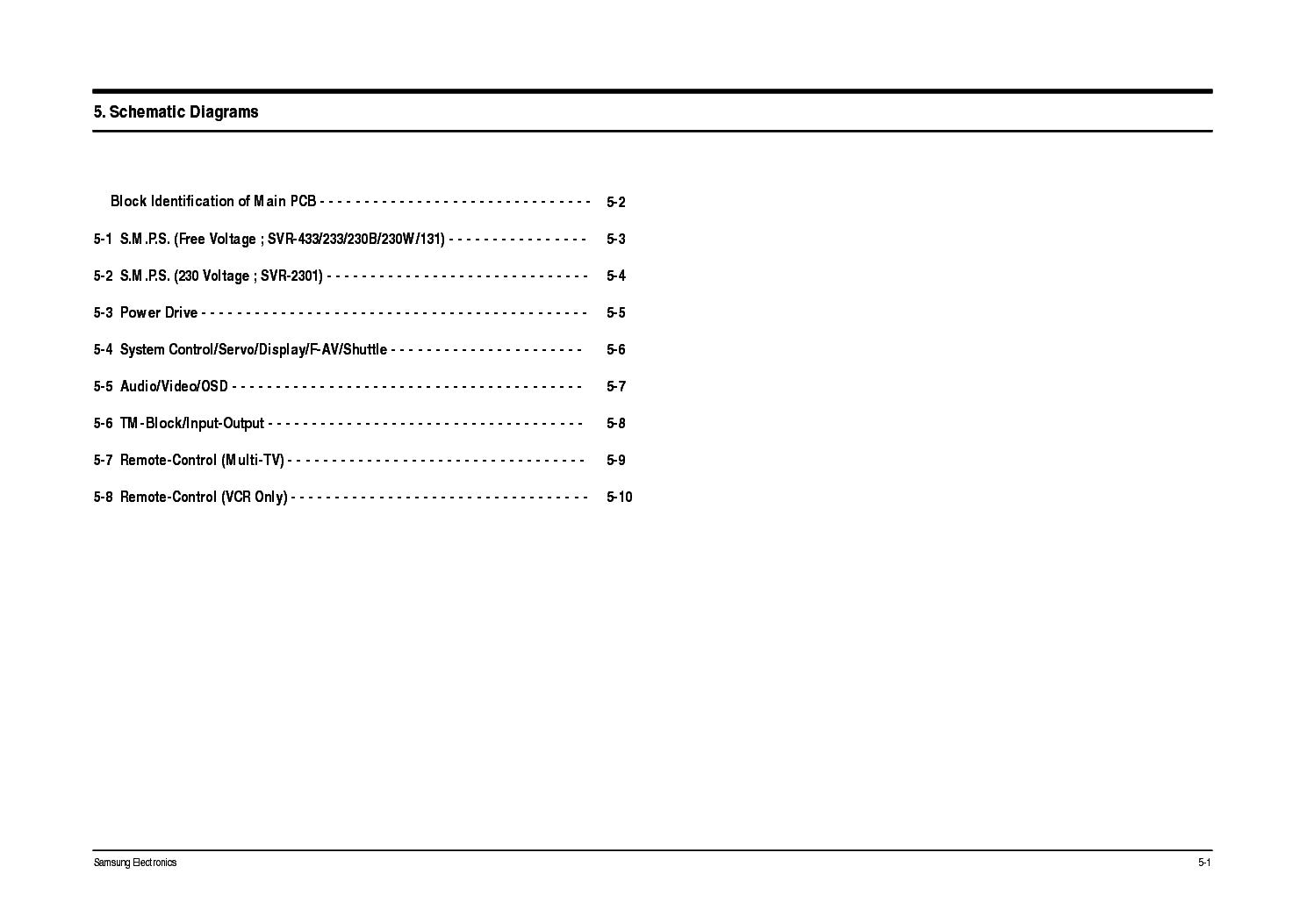 SAMSUNG SVR2301 service manual (1st page)