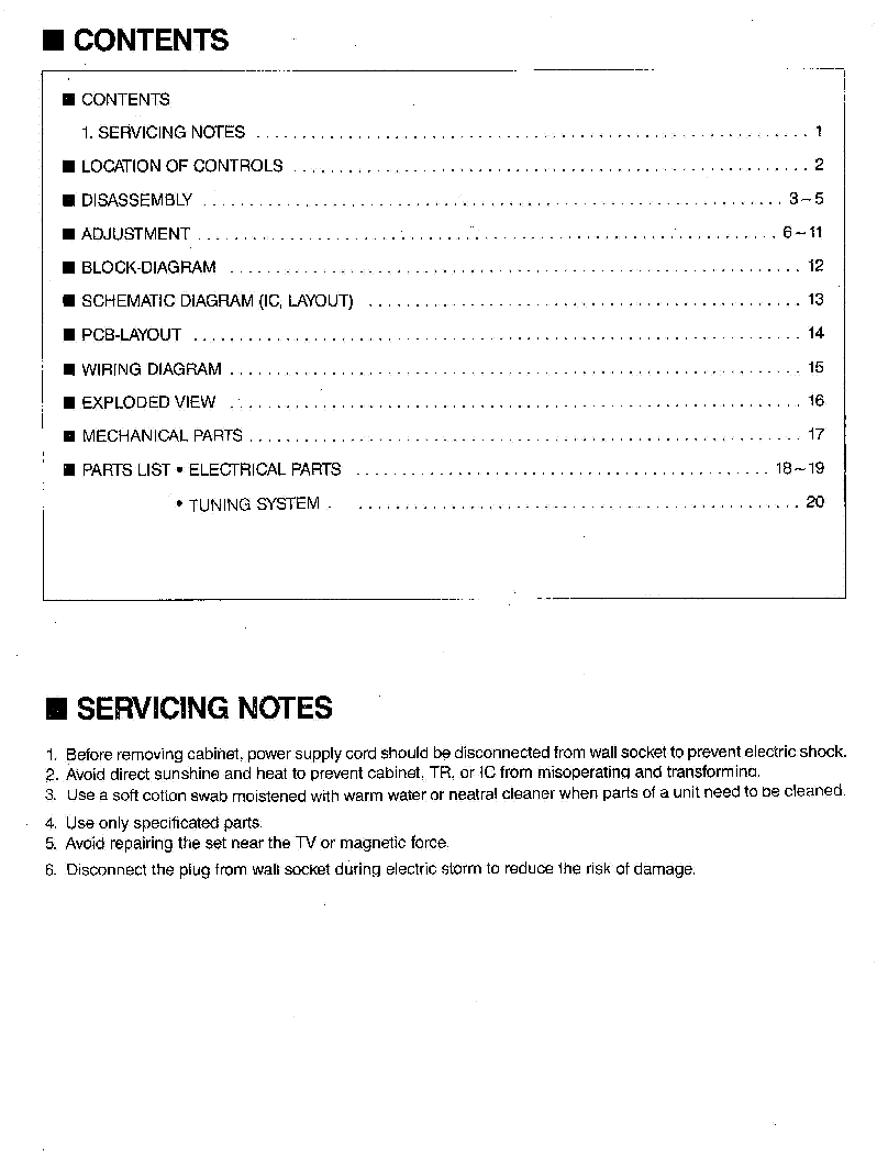 SAMSUNG W-265 service manual (2nd page)
